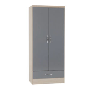 Nevada 2 Door 1 Drawer Wardrobe