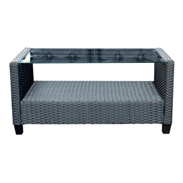 4 Piece Charcoal Rattan Outdoor Furniture Set - Image 5